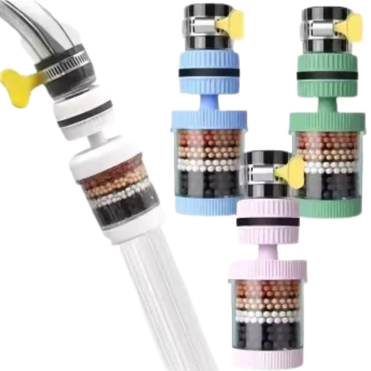💧 360° Rotatable Faucet Water Filter – পরিষ্কার ও নিরাপদ পানির সহজ সমাধান!