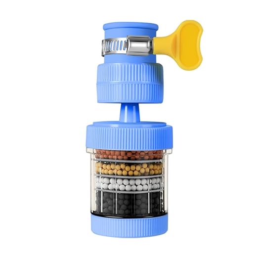 Faucet Mount Water Filter with 360° Swivel, Removes Chlorine Fluoride Heavy Metals Hard Water, Tap Purifier for Kitchen Bathroom